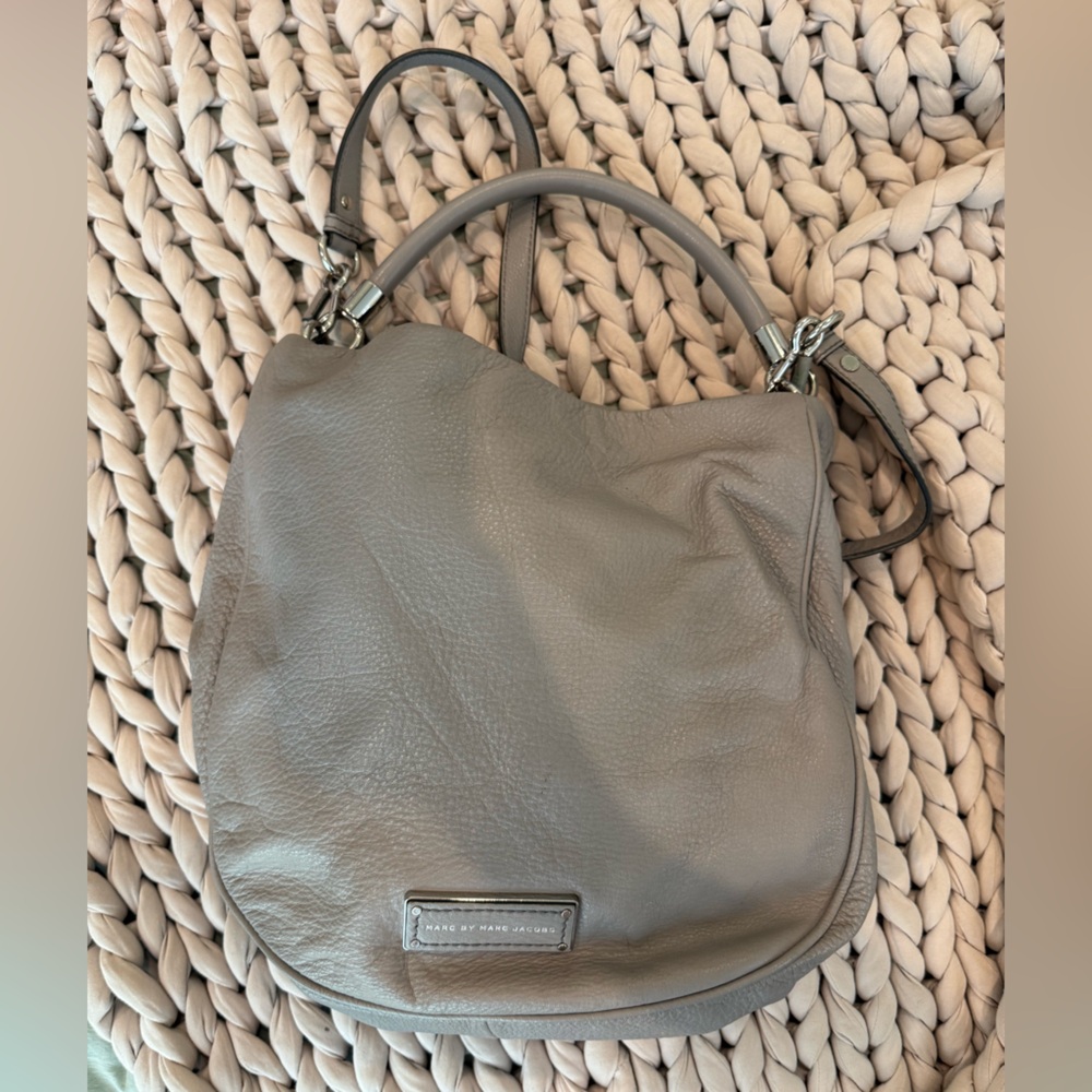 Marc by Marc Jacobs Too Hot to Handle Hobo Bag – Gray Leather - Perfect for Fall